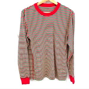 NWOT Striped Red and Green Long Sleeve Shirt